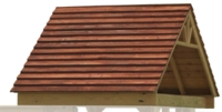 Wooden Roof (w/Black Poly Slats)