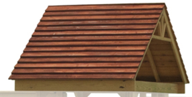 Wooden Roof (w/Black Poly Slats)