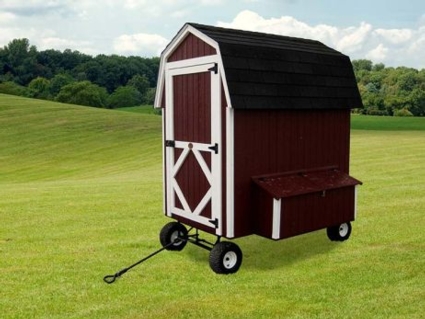 Gambrel Barn Coop With Wheels