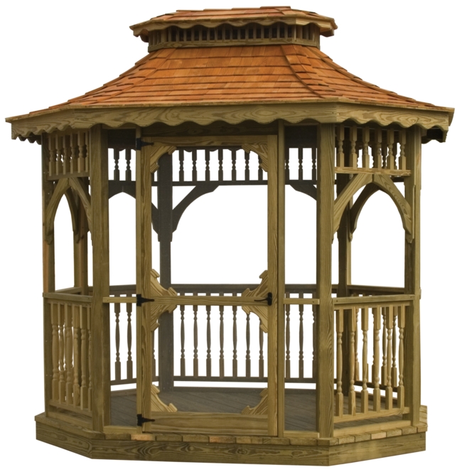 Tea House 7' x 9' Colonial Wood