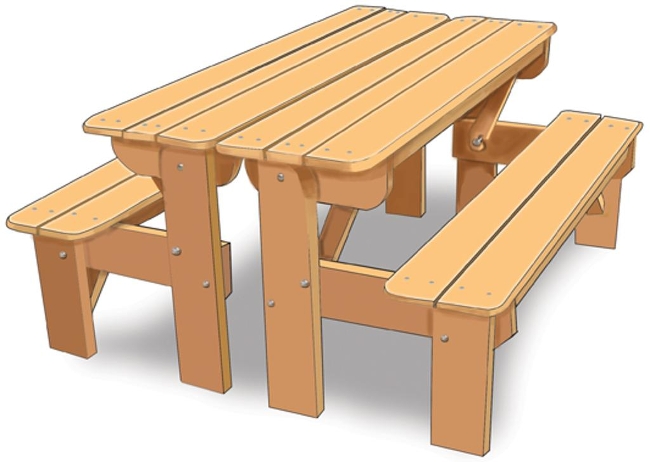 5' Table Bench Set