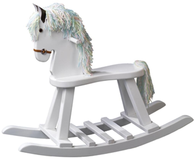 Painted White Flat Seat Horse
