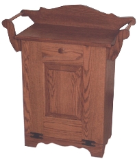 Single Tilt Door Trash Bin w/Towel