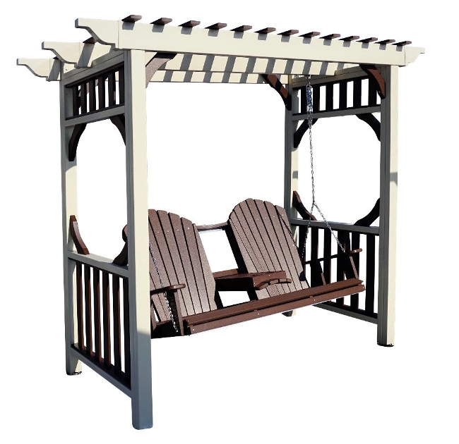 Vinyl Arbor with Swing